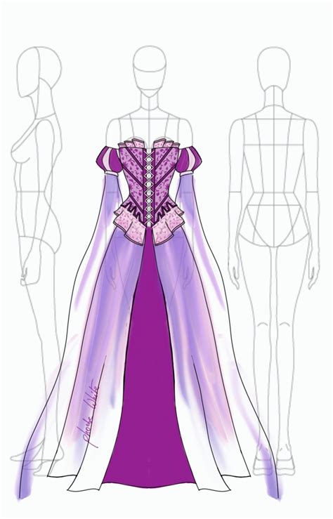 Tangled Rapunzel Dress Drawing