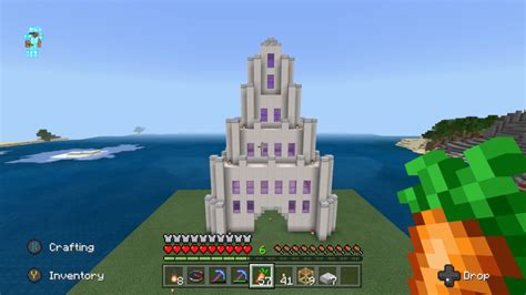 Quartz Tower survival build! A couple blocks too wide for a chunk build. : r/Minecraft