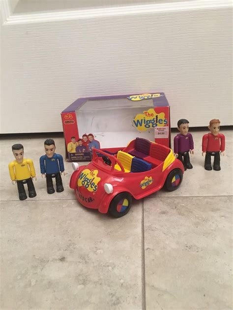 THE WIGGLES BIG RED CAR TOY WITH WIGGLES FIGURES BY SMITI - RARE ...