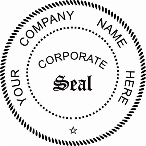 Corporate Seal Template Word | Stcharleschill Template