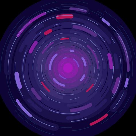 Abstract round circular pattern vector and background dark purple color ...