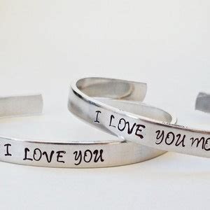 I Love You More Bracelet Cuff, Personalized Bracelet, Love Bracelet ...