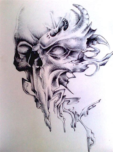 Demonic Skull Drawing at GetDrawings | Free download