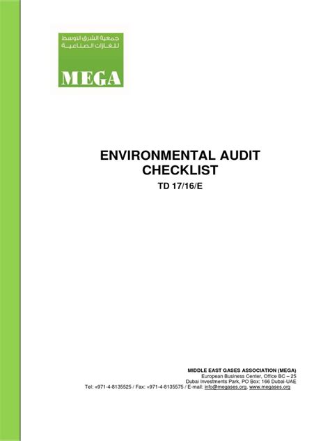 Environmental Audit Checklist PDF | PDF | Environmental Resource Management | Environmental Law