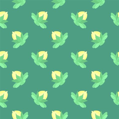 Green flower , seamless pattern on a green background. 13767495 Vector ...