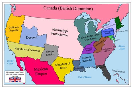 The former United States in 1900 after the British conquest : r/imaginarymaps