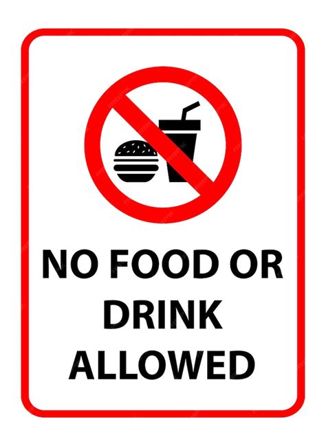 Premium Vector | No Food or Drink Allowed Sign