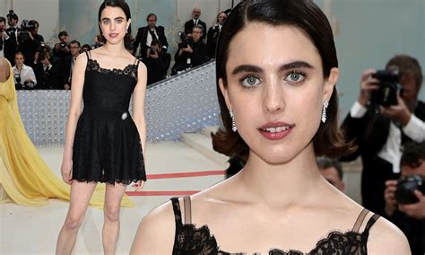 Met Gala 2023: Margaret Qualley puts on a leggy display in a black lace ...