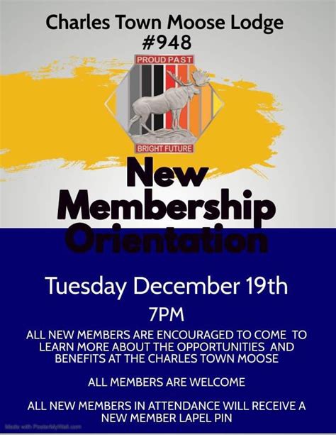 Charles Town Moose 948: New Membership Orientation 🎉, Charles Town ...