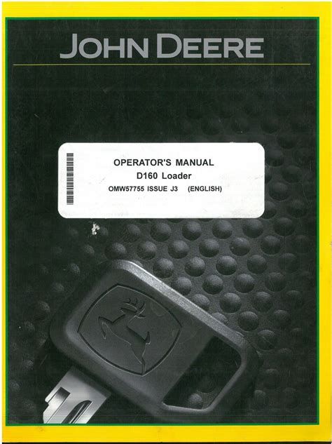 John Deere Loader D160 Operators Manual - ORIGINAL