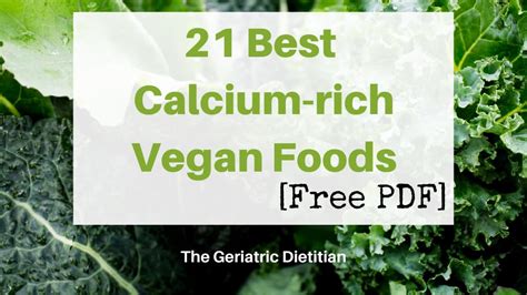 21 Best Calcium-rich Vegan Foods [Free PDF] - The Geriatric Dietitian