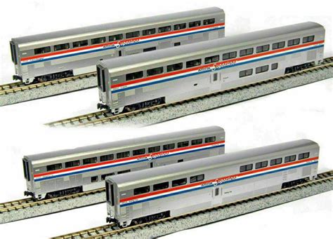 Kato N Scale Amtrak Superliner Phase III 4 Passenger Car Set A 1063517 ...