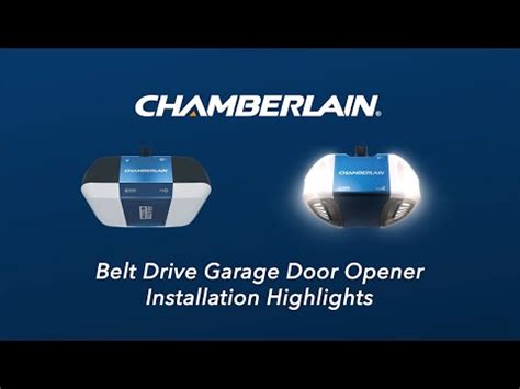 Chamberlain Belt Drive Garage Door Opener Installation Highlights - YouTube