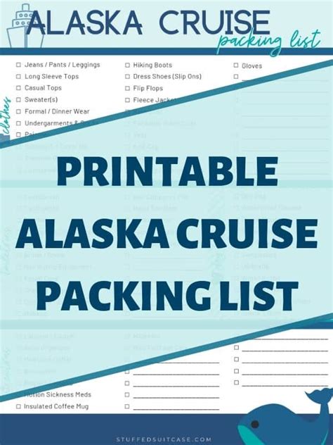 Best Alaska Cruise Packing List [PDF] Printable Checklist