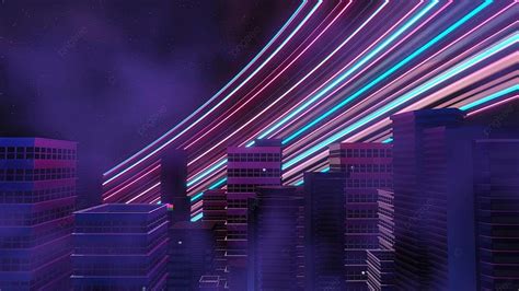 Futuristic Cyberpunk Cityscape With Glowing Lights Blue Technology Modern Photo Background And ...