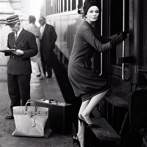 Glamorous Travel with Hermès Bag - Vintage Fashion Photography