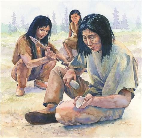 Paleo Indian Tool Making by Rob Wood | Paleo indians, Fine art, Art world