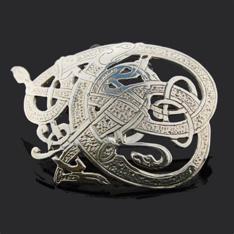 Sterling Silver Hand Made Celtic Brooch BR50b - Inisor Jewellery, Cookstown, Northern Ireland