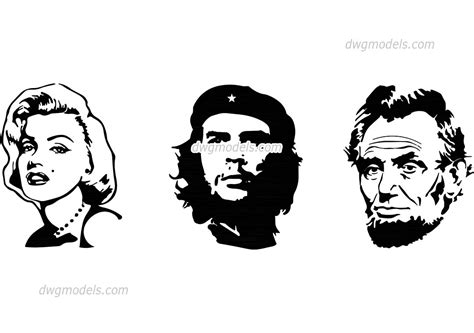 People vector silhouettes DWG, free CAD Blocks download