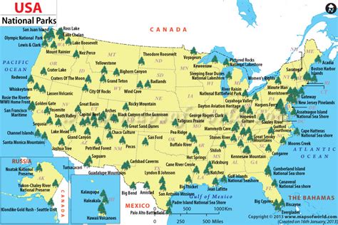 Printable Map Of National Parks