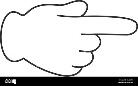 Hand with pointing finger icon, outline design. Stock Vector illustration isolated Stock Vector ...