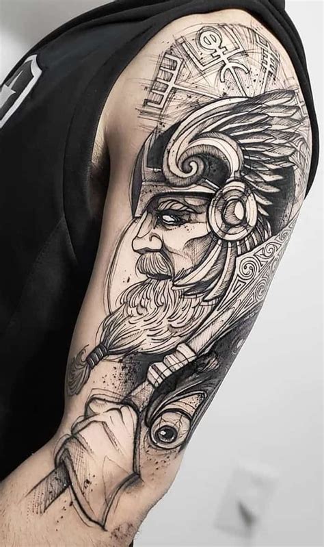 Odin Tattoos: Meanings, Symbols, Tattoo Designs & Ideas | Tatuagem thor, Tatuagens gregas ...