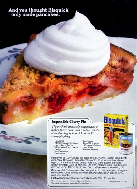 Impossible cherry pie recipe from 1983 - Click Americana | Recipe ...