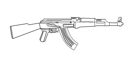 AK-47 Line Art by GmodMike on DeviantArt