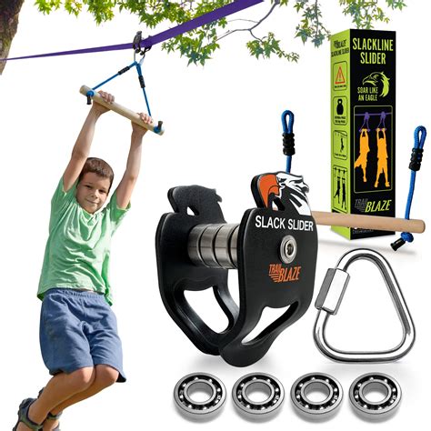 Buy TRAILBLAZE Zipline Pulley Kit for Slacklines - Zip Line Kit for ...