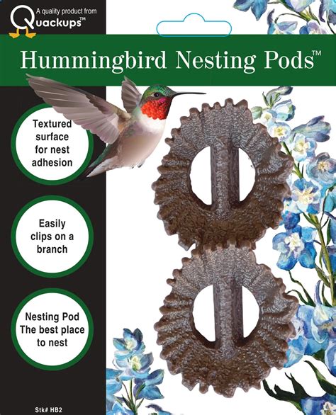 Hummingbird Nesting Pods 2Pk w/Clips