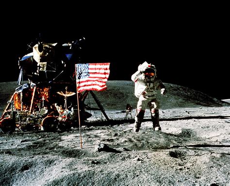 Astronaut Saluting Us Flag On The Moon Photograph by Nasa/science Photo Library - Fine Art America