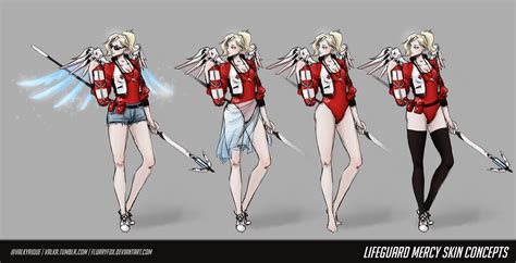 Lifeguard Mercy Skin Concepts by Flurryfox on DeviantArt