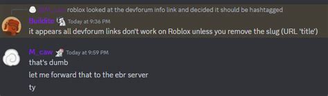 Devforum Links are Moderated - Website Bugs - Developer Forum | Roblox