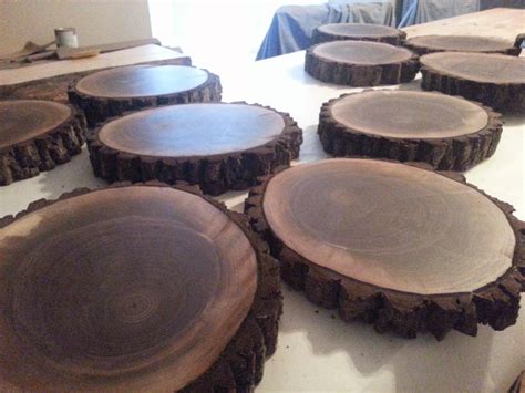 Decorative rustic log slices wood slices tree slices