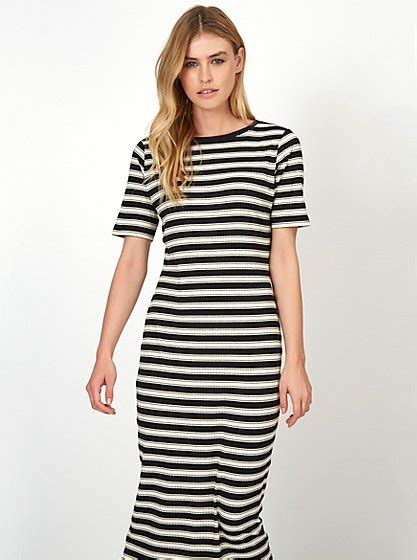 Striped Midi T-shirt Dress | Women | George at ASDA