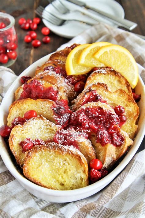 Cranberry Orange French Toast Bake - The Tasty Bite