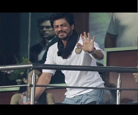 Shah Rukh Khan cheers from stands for KKR in Dubai