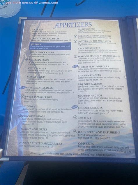 Menu at Schaefer's Canal House restaurant, Chesapeake City, 208 Bank St