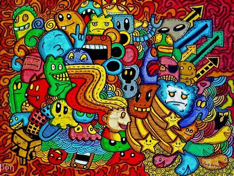 Doodle Art In Colour, ศิลปะดอเดิล วอลล์เปเปอร์ HD | Pxfuel