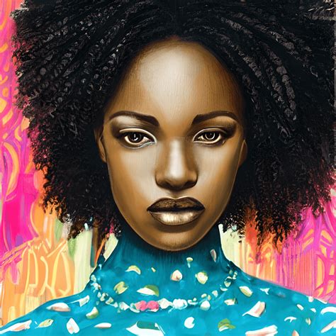 Beautiful African American Woman Illustration · Creative Fabrica