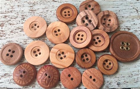 Wood Buttons Craft Buttons | Etsy