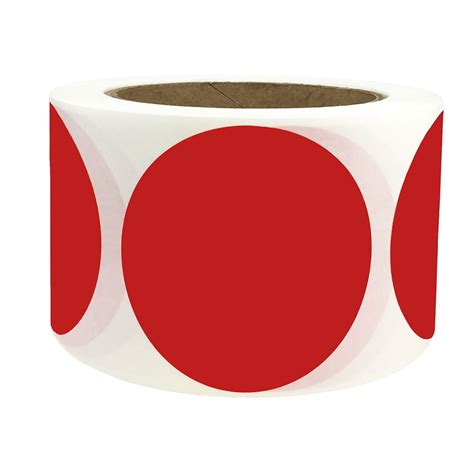 Red Circle Dot Stickers | 2.5" Inches Round | 500 Pack - Walmart.com ...