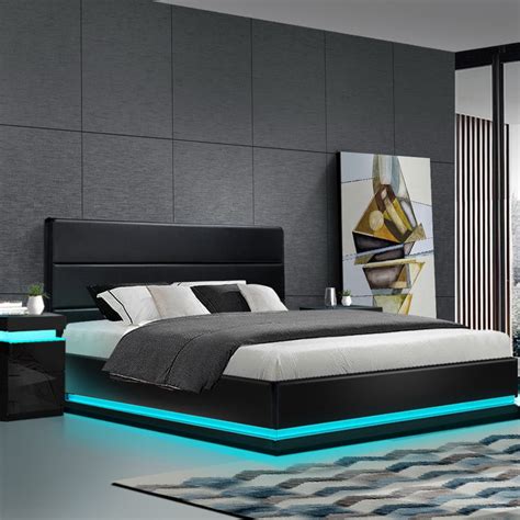 Buy online Bedframe with LED lighting and storage | Evopia.com.au