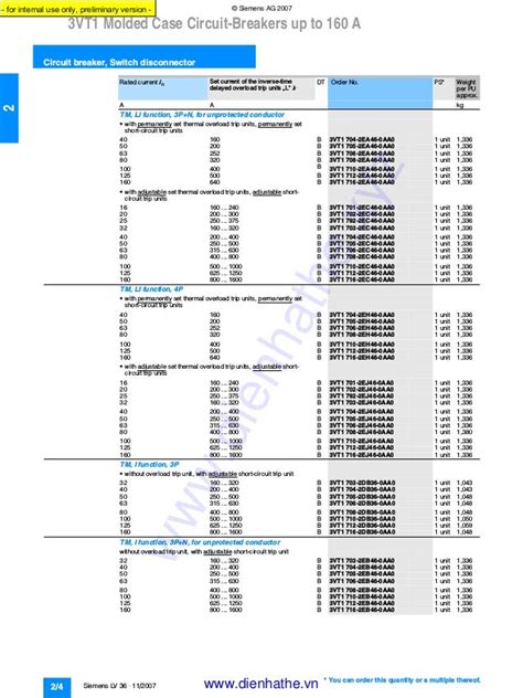 Siemens catalog circuit breakers 3 vt_lv36_11_2007