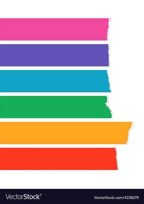 Rainbow color labels Royalty Free Vector Image