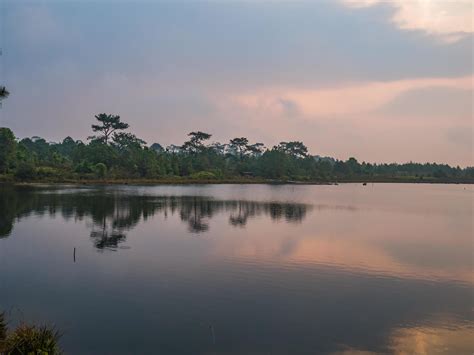 Sunrise Scenery view at reservoir on Phu Kradueng mountain national ...