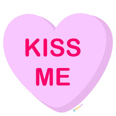 FREE Conversation Hearts Kiss me Clipart | Pearly Arts