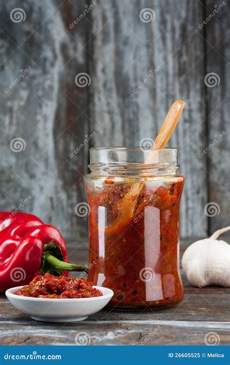 Homemade Ajvar stock image. Image of meal, ajvar, organic - 26605525