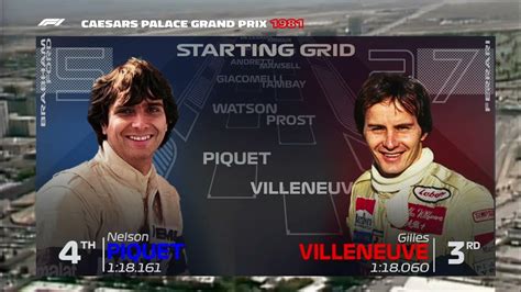 The 1981 Caesars Palace Grand Prix, Las Vegas grid in today's graphics ...