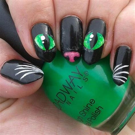 Top Halloween nails for in 2019 from Pinterest | Finder Canada | Halloween nails diy, Cat nails ...